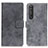 Funda de Cuero Cartera con Soporte Carcasa D05Y para Sony Xperia 1 III Gris