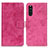 Funda de Cuero Cartera con Soporte Carcasa D05Y para Sony Xperia 10 III Rosa Roja