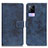 Funda de Cuero Cartera con Soporte Carcasa D05Y para Vivo V21e 5G Azul