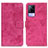 Funda de Cuero Cartera con Soporte Carcasa D05Y para Vivo V21e 5G Rosa Roja