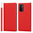 Funda de Cuero Cartera con Soporte Carcasa D06T para OnePlus Nord N200 5G Rojo