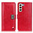 Funda de Cuero Cartera con Soporte Carcasa D06Y para Samsung Galaxy S21 5G Rojo