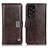 Funda de Cuero Cartera con Soporte Carcasa D06Y para Samsung Galaxy S21 Ultra 5G Marron