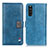 Funda de Cuero Cartera con Soporte Carcasa D06Y para Sony Xperia 10 III Azul