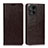 Funda de Cuero Cartera con Soporte Carcasa D07T para Oppo Find X3 Pro 5G Marron