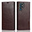 Funda de Cuero Cartera con Soporte Carcasa D07T para Samsung Galaxy S21 Ultra 5G Marron