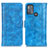 Funda de Cuero Cartera con Soporte Carcasa D07Y para Motorola Moto G50 Azul Cielo