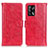 Funda de Cuero Cartera con Soporte Carcasa D07Y para Oppo A74 4G Rojo