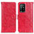 Funda de Cuero Cartera con Soporte Carcasa D07Y para Oppo A94 5G Rojo