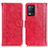 Funda de Cuero Cartera con Soporte Carcasa D07Y para Realme 9 5G India Rojo