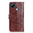 Funda de Cuero Cartera con Soporte Carcasa D07Y para Realme C21 Marron