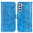 Funda de Cuero Cartera con Soporte Carcasa D07Y para Samsung Galaxy S21 5G Azul Cielo