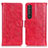 Funda de Cuero Cartera con Soporte Carcasa D07Y para Sony Xperia 1 III Rojo