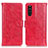 Funda de Cuero Cartera con Soporte Carcasa D07Y para Sony Xperia 10 III SO-52B Rojo