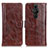 Funda de Cuero Cartera con Soporte Carcasa D07Y para Sony Xperia PRO-I Marron