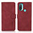 Funda de Cuero Cartera con Soporte Carcasa D08Y para Motorola Moto E20 Rojo