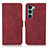 Funda de Cuero Cartera con Soporte Carcasa D08Y para Motorola Moto G200 5G Rojo