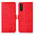 Funda de Cuero Cartera con Soporte Carcasa D08Y para Sony Xperia 10 III Lite Rojo