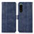 Funda de Cuero Cartera con Soporte Carcasa D08Y para Sony Xperia 5 III SO-53B Azul