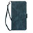 Funda de Cuero Cartera con Soporte Carcasa D09T para Samsung Galaxy S21 5G Azul