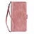 Funda de Cuero Cartera con Soporte Carcasa D09T para Samsung Galaxy S22 Plus 5G Oro Rosa