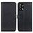 Funda de Cuero Cartera con Soporte Carcasa D09Y para Oppo F19 Negro