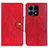 Funda de Cuero Cartera con Soporte Carcasa D10Y para Huawei Honor X8a 4G Rojo