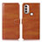 Funda de Cuero Cartera con Soporte Carcasa D10Y para Motorola Moto E20 Marron