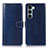 Funda de Cuero Cartera con Soporte Carcasa D10Y para Motorola Moto Edge S30 5G Azul