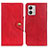 Funda de Cuero Cartera con Soporte Carcasa D10Y para Motorola Moto G53 5G Rojo