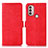 Funda de Cuero Cartera con Soporte Carcasa D11Y para Motorola Moto E20 Rojo