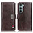 Funda de Cuero Cartera con Soporte Carcasa D11Y para Motorola Moto Edge S30 5G Marron