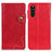 Funda de Cuero Cartera con Soporte Carcasa D11Y para Sony Xperia 10 III SOG04 Rojo