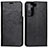 Funda de Cuero Cartera con Soporte Carcasa D13T para Samsung Galaxy S21 FE 5G Negro