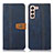 Funda de Cuero Cartera con Soporte Carcasa D14T para Samsung Galaxy S24 Plus 5G Azul