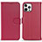 Funda de Cuero Cartera con Soporte Carcasa DL1 para Apple iPhone 13 Pro Rosa Roja