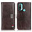 Funda de Cuero Cartera con Soporte Carcasa DY01 para Motorola Moto E30 Marron