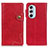 Funda de Cuero Cartera con Soporte Carcasa DY01 para Motorola Moto Edge X30 5G Rojo