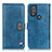 Funda de Cuero Cartera con Soporte Carcasa DY01 para Motorola Moto G Play (2023) Azul