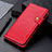 Funda de Cuero Cartera con Soporte Carcasa DY01 para Motorola Moto G30 Rojo