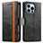 Funda de Cuero Cartera con Soporte Carcasa F03 para Apple iPhone 13 Pro Max Negro