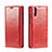 Funda de Cuero Cartera con Soporte Carcasa G01 para Huawei P20 Rojo