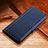 Funda de Cuero Cartera con Soporte Carcasa H01 para Apple iPhone 14 Pro Azul