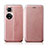 Funda de Cuero Cartera con Soporte Carcasa H01D para Huawei Honor 50 5G Oro Rosa