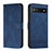 Funda de Cuero Cartera con Soporte Carcasa H01X para Google Pixel 6a 5G Azul