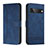 Funda de Cuero Cartera con Soporte Carcasa H01X para Google Pixel 7 Pro 5G Azul