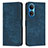 Funda de Cuero Cartera con Soporte Carcasa H01X para Huawei Honor X7 Azul