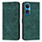 Funda de Cuero Cartera con Soporte Carcasa H01X para Huawei Honor X7 Verde