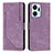 Funda de Cuero Cartera con Soporte Carcasa H01X para Huawei Honor X7a Morado