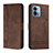 Funda de Cuero Cartera con Soporte Carcasa H01X para Motorola Moto G Stylus (2023) 4G Marron